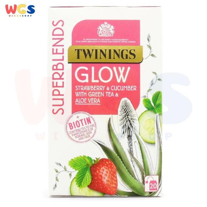 

[COD] Twinings Tea Superblends Glow Strawberry Cucumber Green Tea 20 Bags [COD]