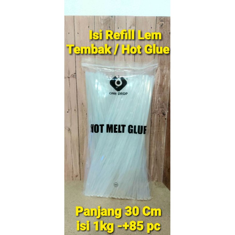 

Isi Lem Tembak Kecil 1 Kg / Lem Bakar Hot Glue Panjang 30 cm