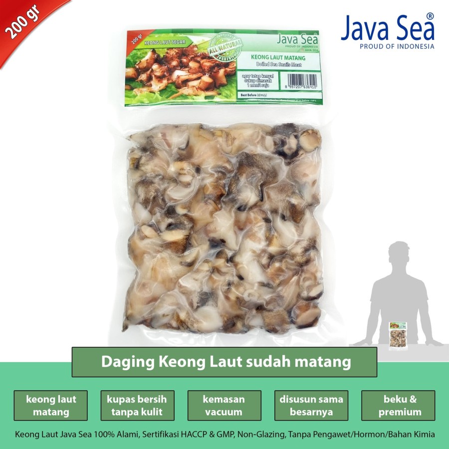 

JAVA SEA Daging Keong Laut Beku Sudah Direbus [200gr]