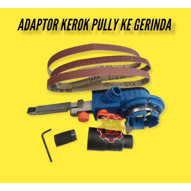 ALAT  KEROK PULLY RUMAH ROLLER KE GERINDA ALAT KEROK RUMAH ROLLER MOLLAR BELT SANDER MOLLAR
