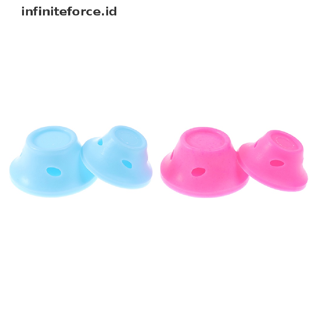 (Infiniteforce.Id) 10pcs / Set Alat Pengeriting Rambut Bahan Karet Silikon Lembut Tanpa Panas Untuk Wanita