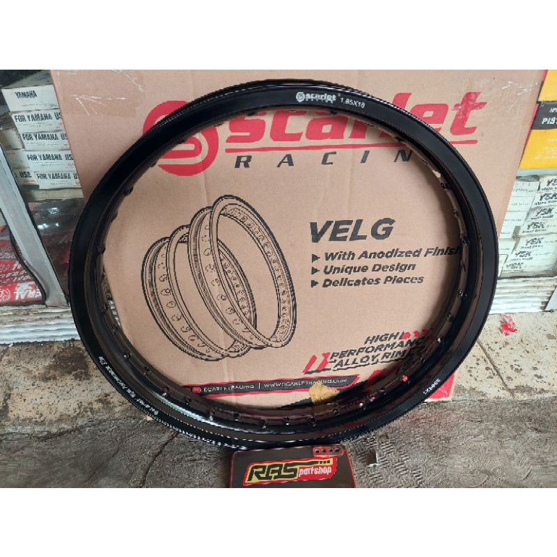 PELEK RXKING 18 VELG SCARLET 18X160 VELG SCARLET RING 18 X 160 VELG SCARLET HITAM VELG RXKING GLPRO 