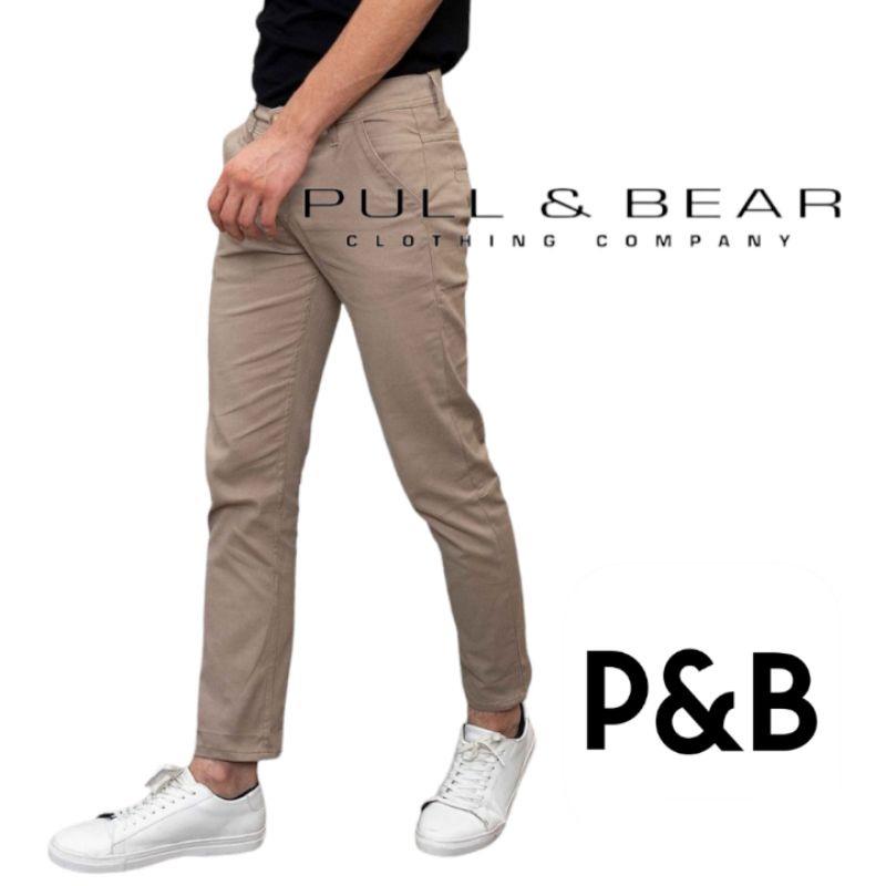 CELANA CHINO Ankle pants panjang pria slimfit p&amp;b