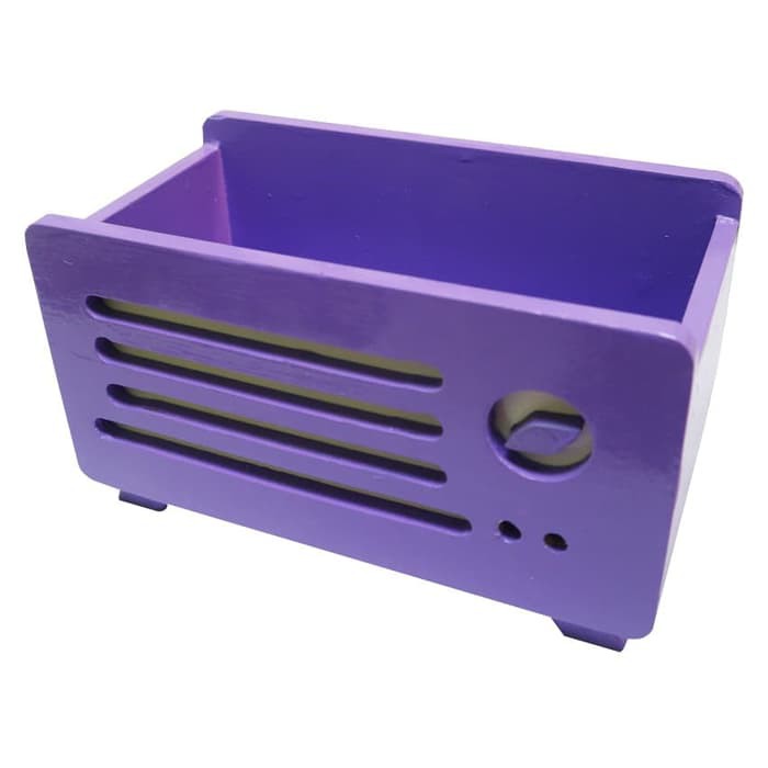 MANNABEST TEMPAT PENYIMPANAN BENTUK RADIO ORGANIZER BOX - UNGU