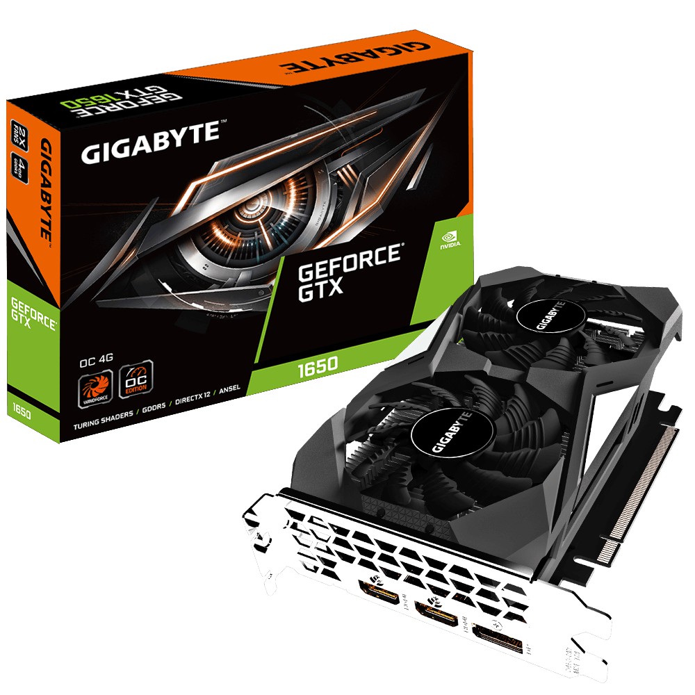 Gigabyte VGA NVidia GV-N1650OC-4GD | GEFORCE GTX 1650 4GB DDR5 TWINFAN