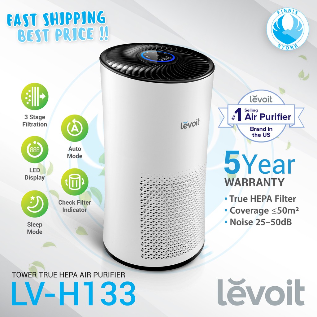 Levoit Air Purifier LV-H133 True HEPA Filter H13 - Pembersih Udara