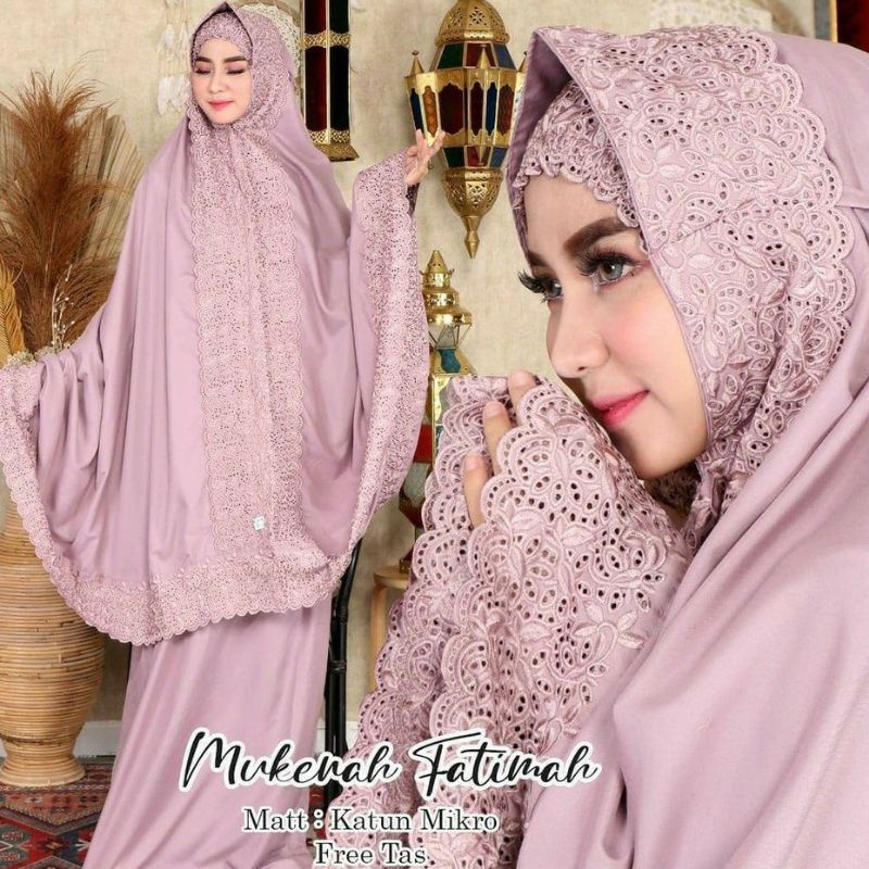 (BISA COD) MUKENA DEWASA FATIMAH KHADIJAH PREMIUM FREE TAS