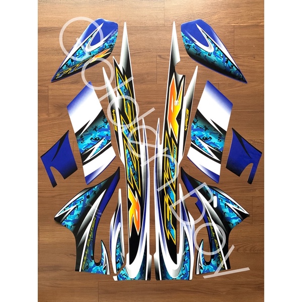 Striping Fiz R 2005 Putih Biru F1Z R 2005 Putih Biru Stiker Fiz R 2005 Putih Biru F1Z R 2005 Putih B