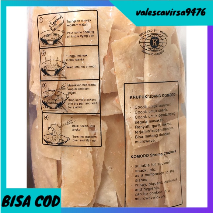 

⭐BISA COD⭐ KOMODO Kerupuk Udang Sidoarjo - PL (potongan panjang) harga ekonomis