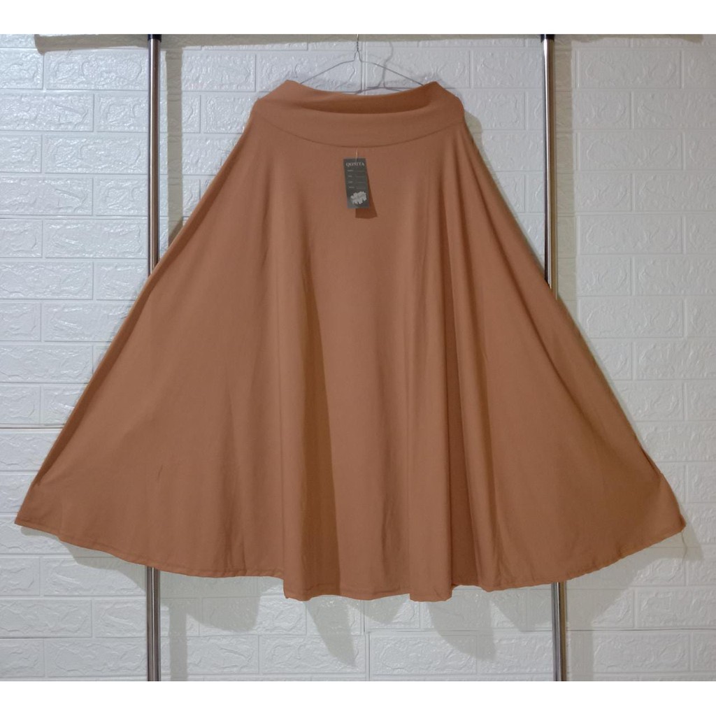 Fashion Wanita Rok Joda Jersey Mayung (Premium) // Jumbo Rok Wanita // Rok Wanita Model Terbaru-khaki