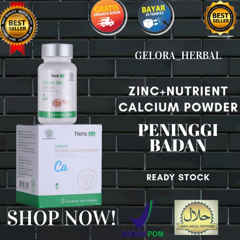 

(COD) OBAT PENINGGI BADAN TIENS PERAWATAN BADAN KESEHATAN || ISI 10 SACHET SUSU DAN 60 KAPSUL ZINC