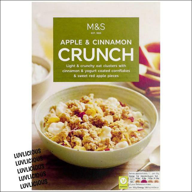 

M&S MARK MARKS & AND SPENCER APPLE CINNAMON CRUNCH OAT CEREAL SEREAL