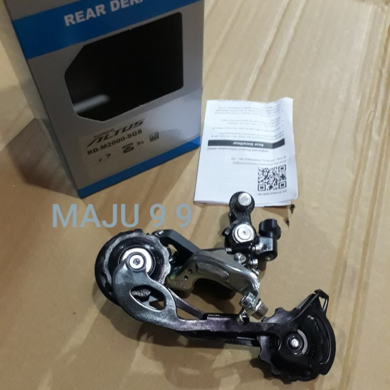 Rear Derailleur Rd 9 Speed Shimano Altus M2000 SGS 9 Speed Long Cage Original With Box