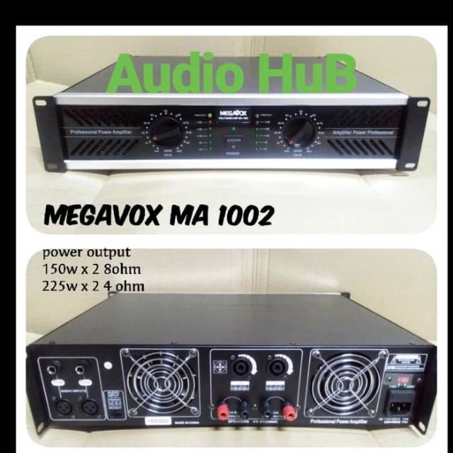 POWER AMPLI AUDIO MEGAVOX MA 1002 AMPLIFIER MA1002