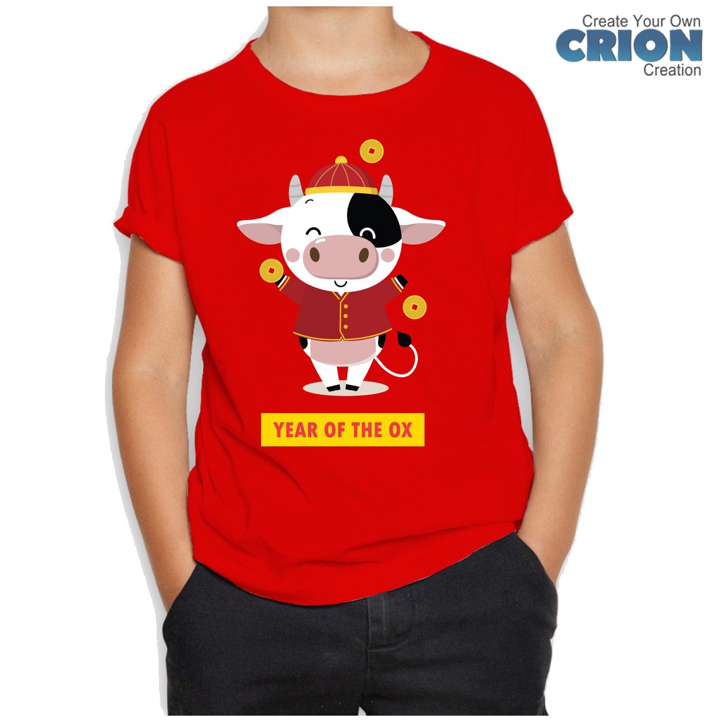 Kaos imlek Anak -Tahun kerbau Series - By Crion