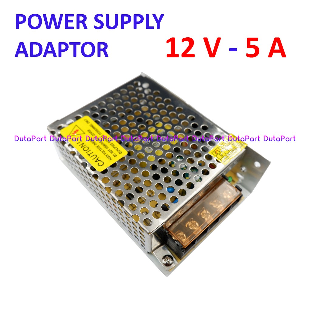 Power Supply 12V 5A - 12 Volt 5 Ampere PowerSupply Adaptor Jaring