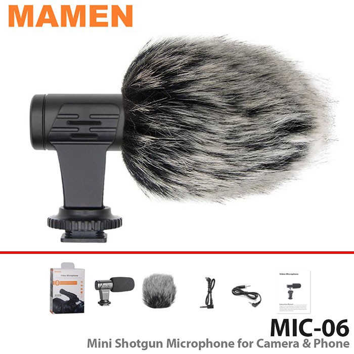 Trend-MAMEN MIC 06 Mini Shotgun Microphone for Camera &amp; Phone Original