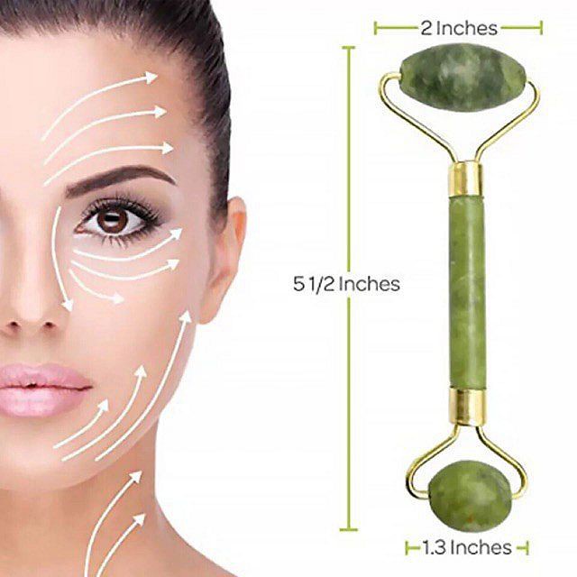 ALAT PIJAT MUKA WAJAH JADE ROLLER MASSAGER LA014G3 FACIAL MASSAGE BATU GIOK STONE PENGENCANG TERAPI