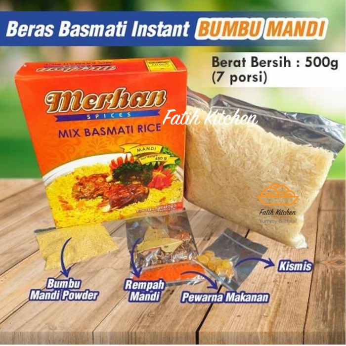 

Instan-Masak-Bumbu- Nasi Mandi Dari Merhan Spices - Mix Basmati Rice -Bumbu-Masak-Instan.
