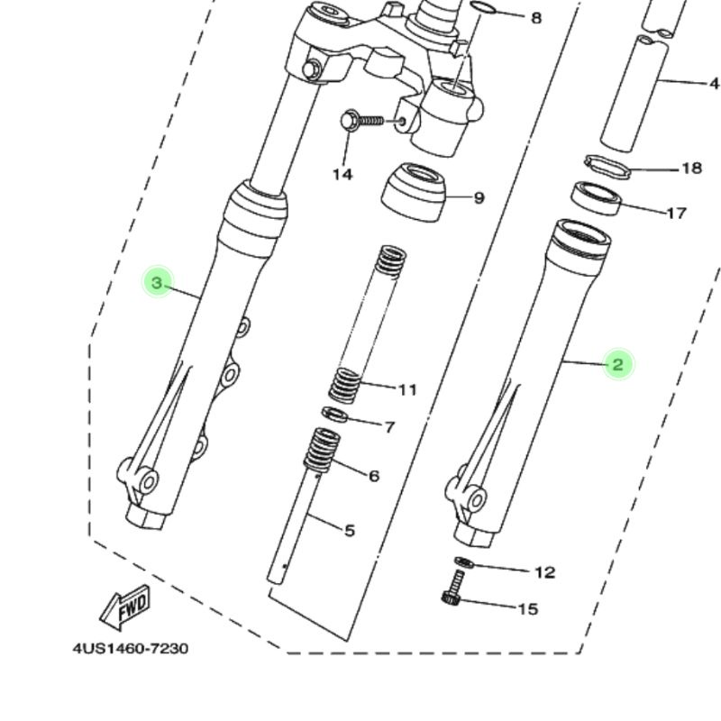 TABUNG SHOK DEPAN KIRI KANAN F1ZR ORI YGP FIZR FIZ F1Z R TELESKOP SHOCK SHOCKBREAKER SHOKBREKER CAKRAM ORIGINAL YAMAHA