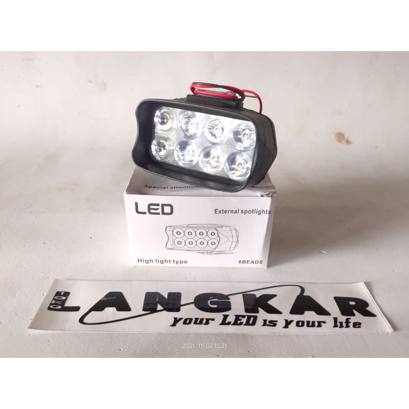 Led Tembak Bar Kendraan Motor 12V 6Led 8Led 12Led 15led 16Led 21Led 30Led-8 Led
