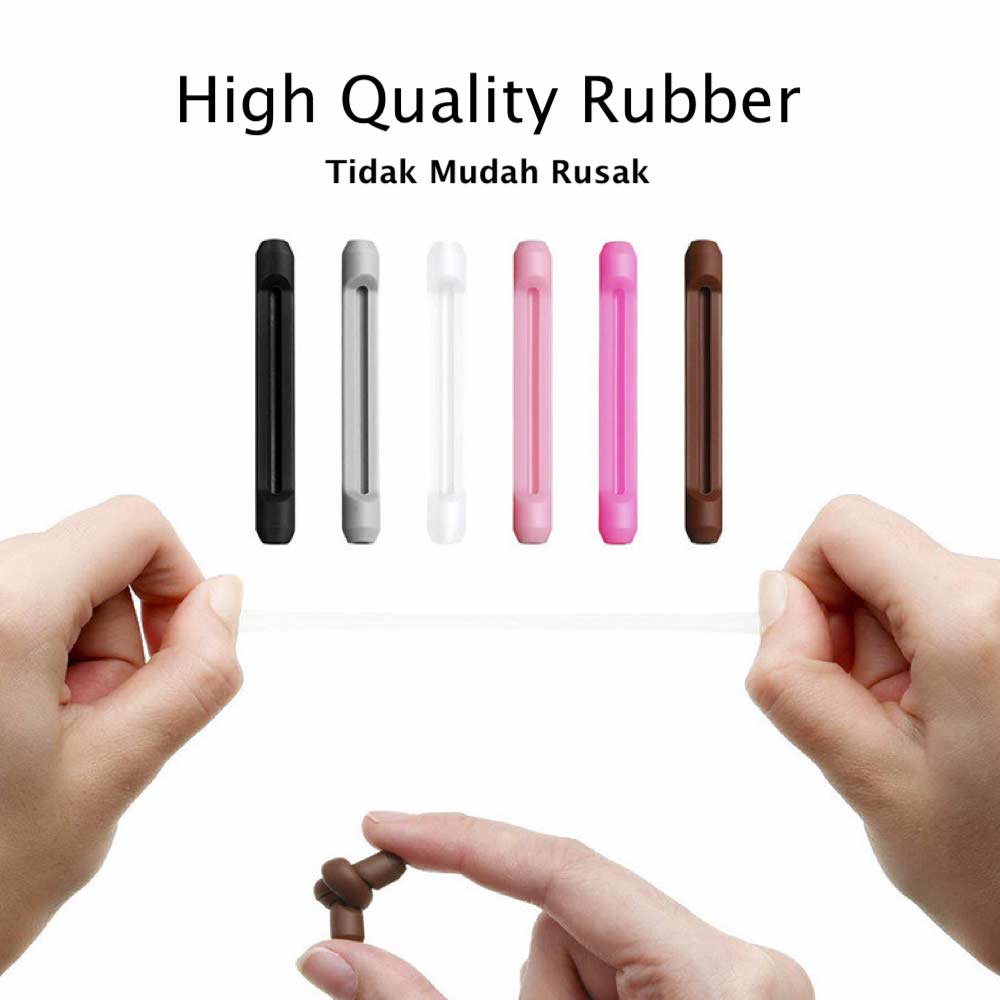 1 Pasang [ Biru Muda ] Pengait Kacamata Silikon - Anti Slip - Earhook Silicone - Penahan Hijab Style - KP865