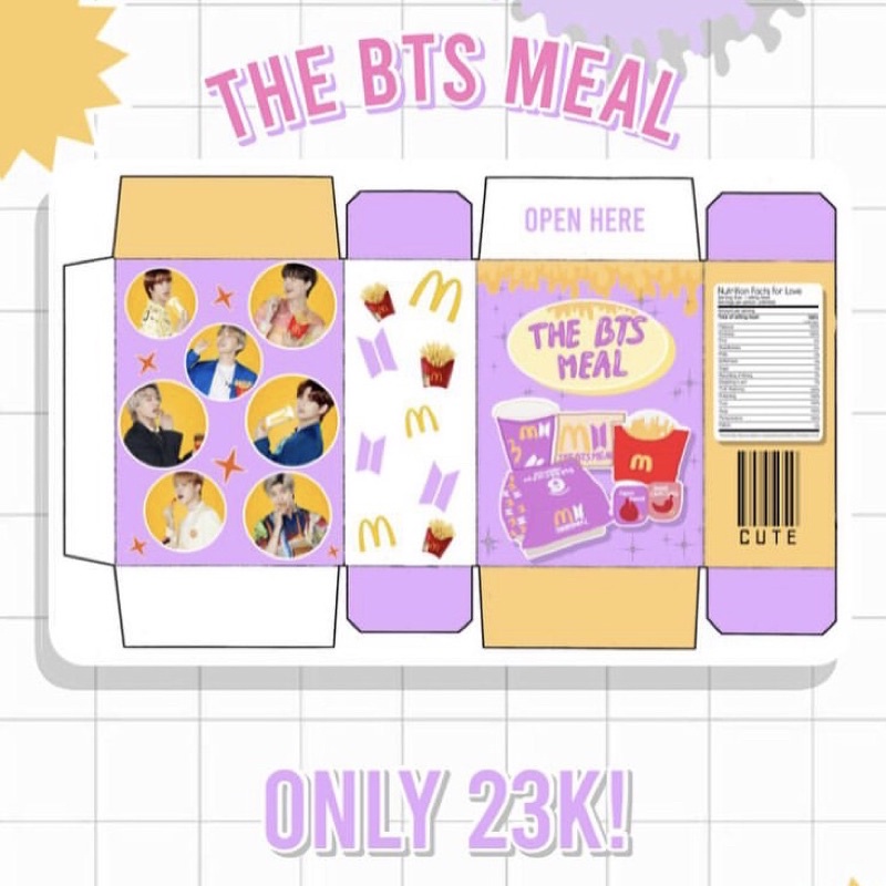 

THE BTS MEAL CEREAL BOX ( UKURAN A5 )