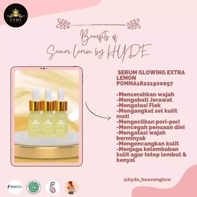 Serum Glowing Extra lemon Hyde Beauty Skincare