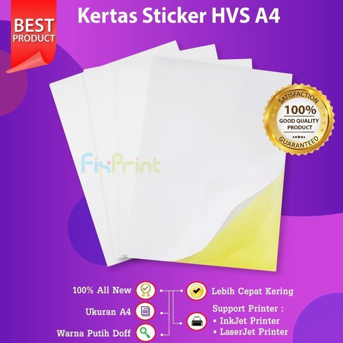 

Kertas Stiker Label Sticker Text Paper Hvs Glossy A4 Lembaran Paper - Doff Non Glossy