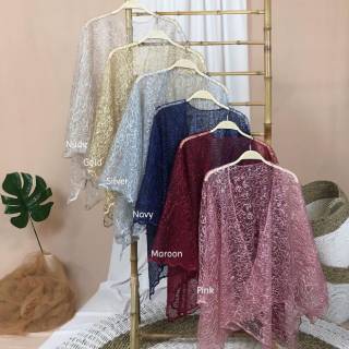  Outer  cape brukat pearl outer cantik  outer  kondangan 