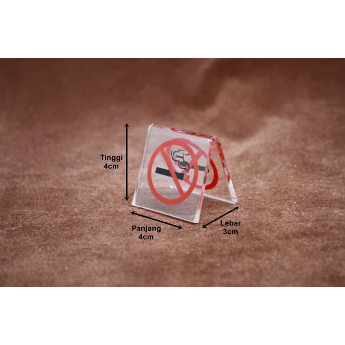 

Acrylic Sign No Smoking 4x4 Segitiga