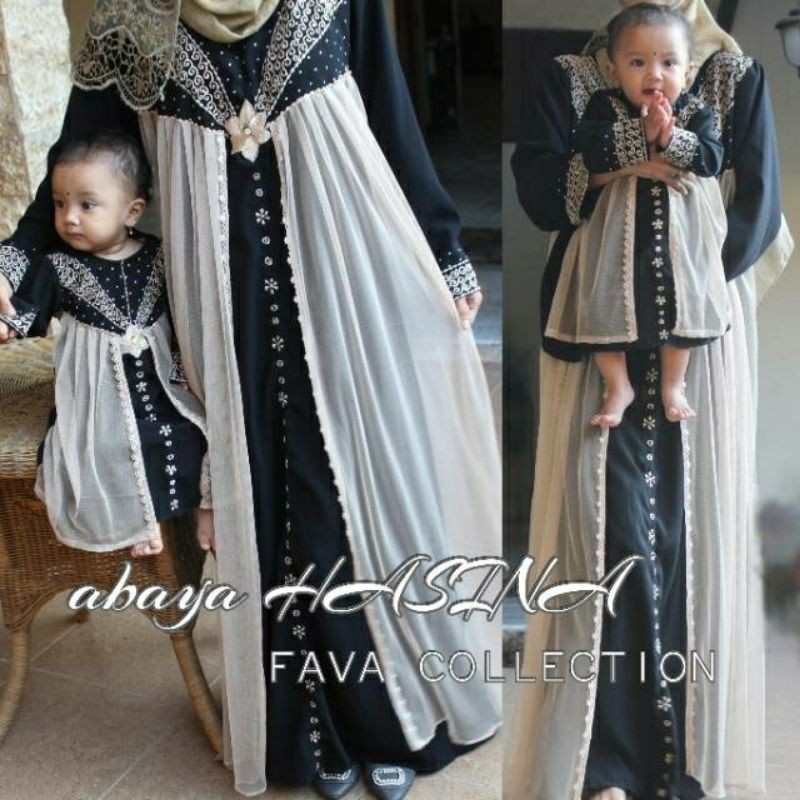 Kebaya Abaya couple family Set gamis lebaran / abaya hasina / gamis keluarga / gamis couple