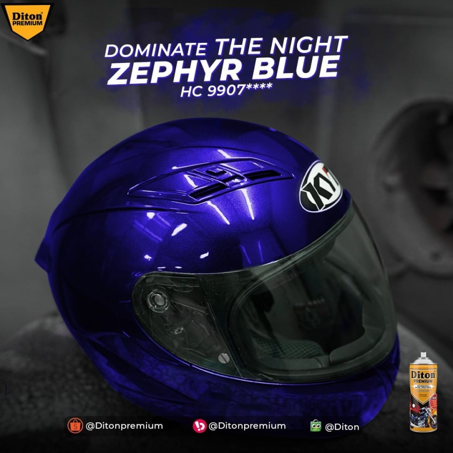 DITON PREMIUM **** HC 9907 ZEPHYR BLUE HARLEY Biru Cat Semprot Pylox Pilox