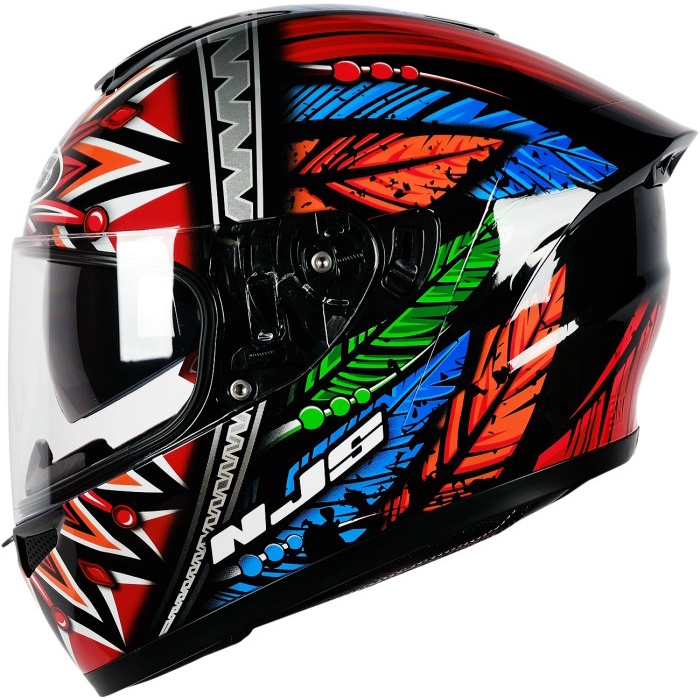 NJS ZX-1 MORPHEUS Hitam Gloss/Doff - Helm Full Face