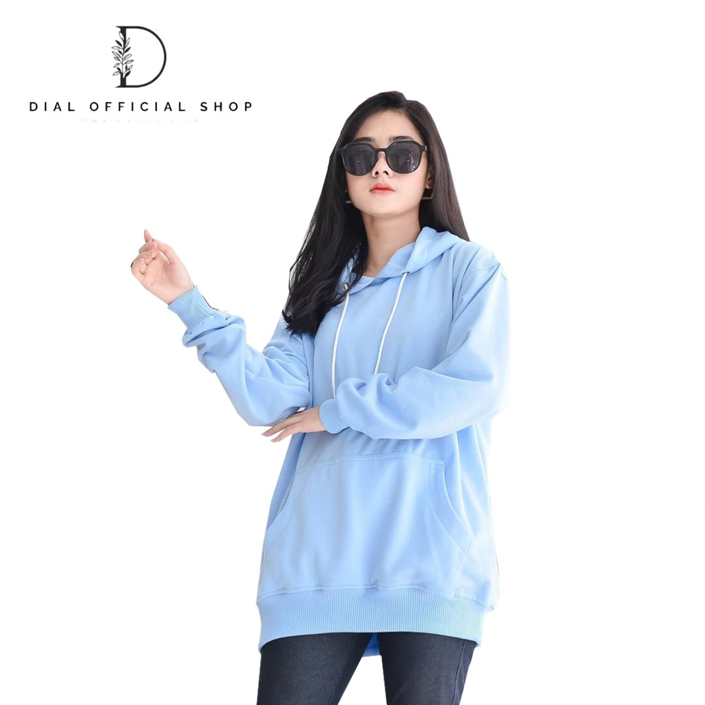 Dial Sweater Natural Hoodie Wanita Pria Unisex | Jaket Sweater Wanita | Suwiter Wanita Pria Tebal-Baby Blue