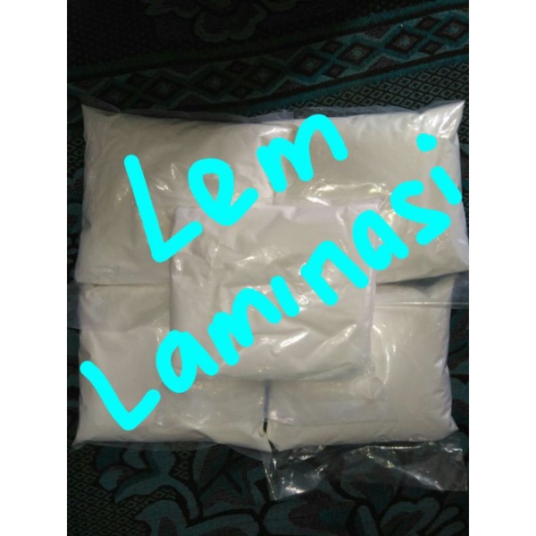 

lem putih laminasi /stiker buat kertas ke plastik , plastik ke plastik