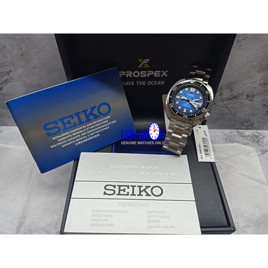 Seiko Prospex SRPE39 Turtle Save The Ocean SRPE39K1 Original