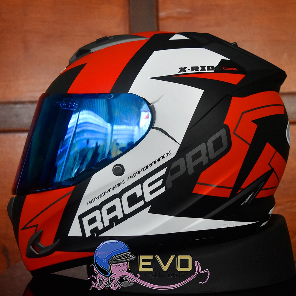 HELM GM RACE PRO BLACK RED DOFF ORIGINAL GM RACER X RED DOFF