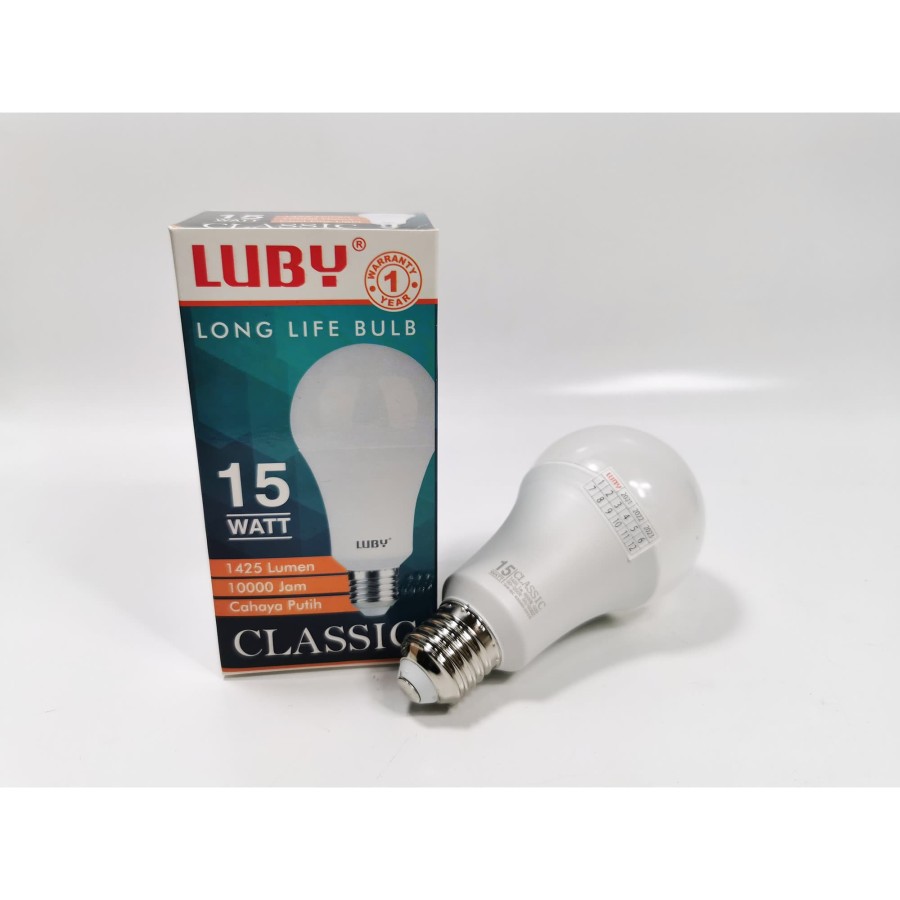 Luby classic 15w Lampu Bohlam LED 15 Watt bulb PUTIH garansi 1 tahun