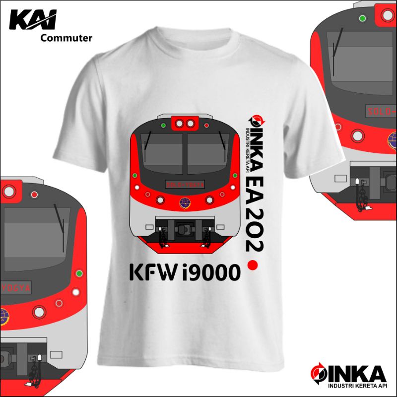 Kaos Railfans Kereta Api KRL KFW i9000 (Dewasa/Anak)