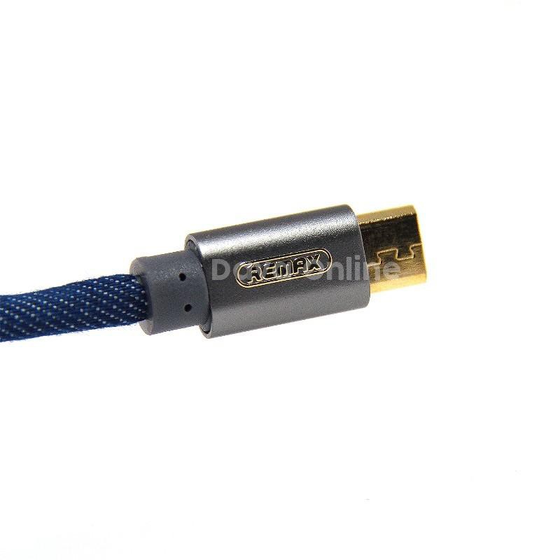 TURUN HARGA REMAX KABEL JEAN MICRO RC096M-KABEL DATA MICRO USB MODEL TERBARU JEANS PANJANG 2 M MURAH - TEKNO KITA