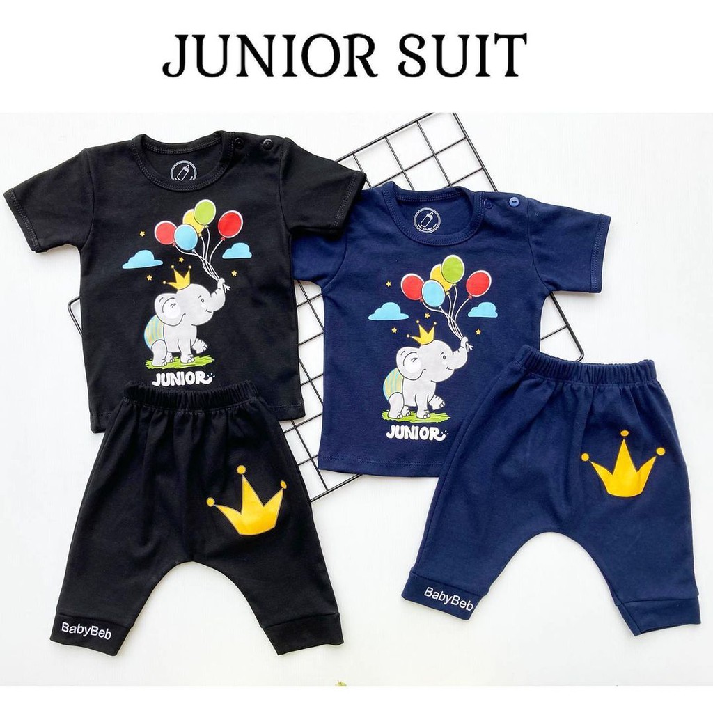 JUNIOR Baju Setelan Kaos Celana Pergi Jalan Lucu Fashion Anak Bayi Cowok Laki Terlaris Lucu