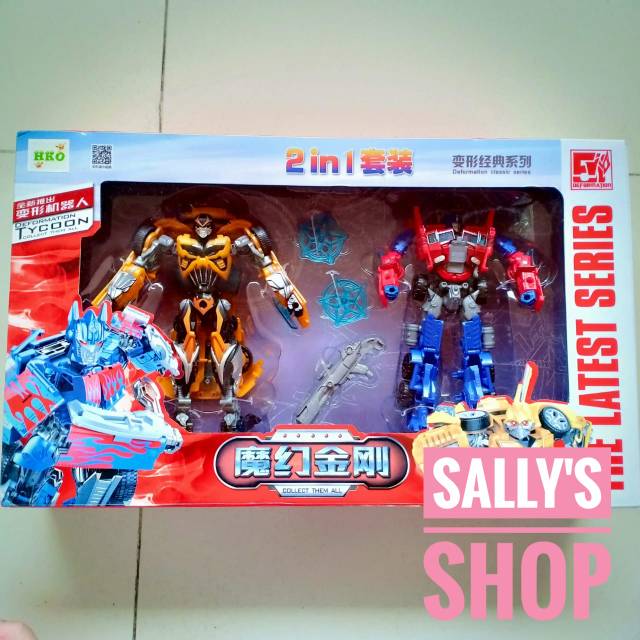 Mainan Anak Robot Transformer Deformation Tycoon 2in1