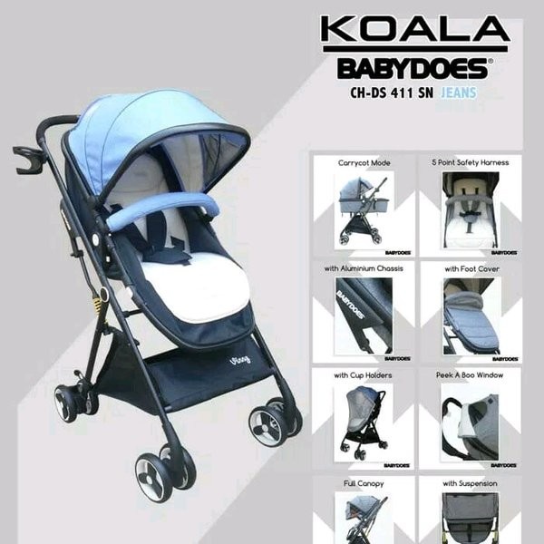 Baby Does Stroller Koala 411 / Kereta Dorong Bayi - Blue