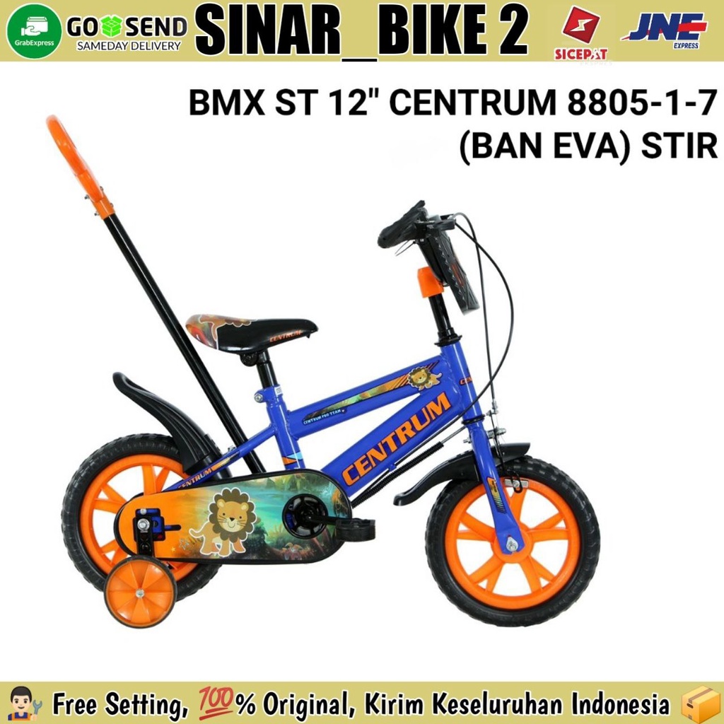 Sepeda Anak BMX CENTRUM CT 8805 -1-7 Ukuran 12 Inch Tongkat Stir