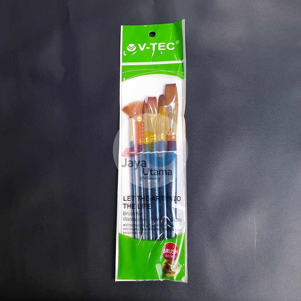 V-tec Artist Brush A0342 Set 6 Kuas Lukis V-tec set 6