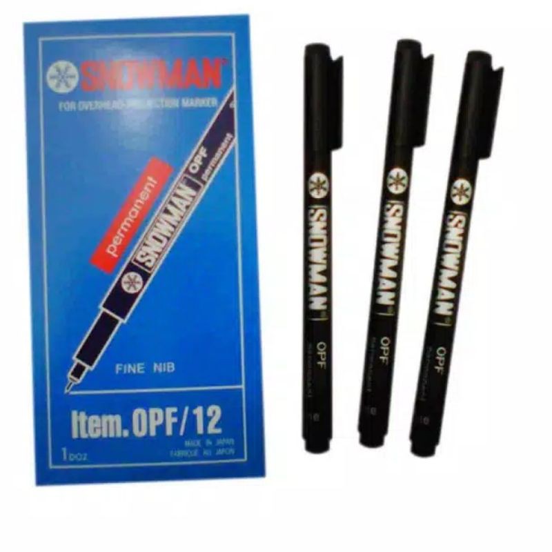 

Pulpen Snowman OPF/12 OHP Fine Nib Black Permanen Per Pcs