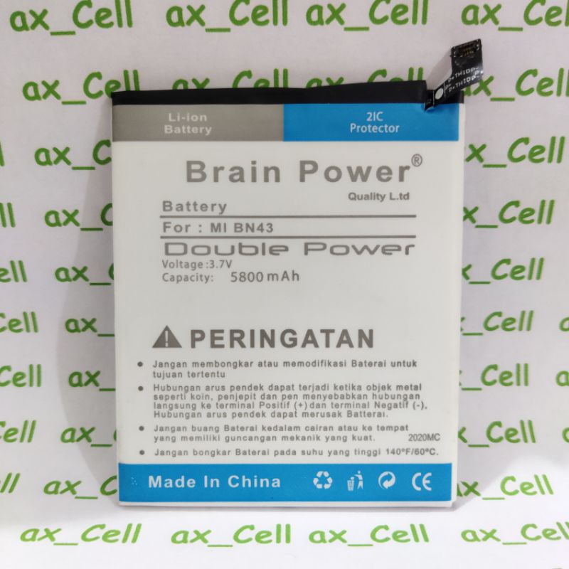 New Baterai batre double power Xiaomi Redmi Note 4x BN 43