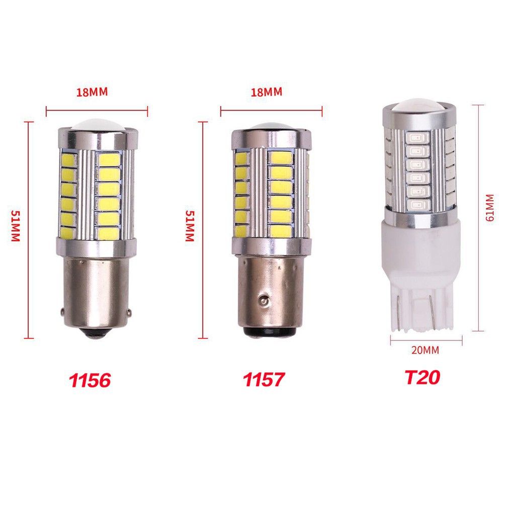 Kualitas tinggi sepeda motor mobil 33LED dipimpin lampu, Lampu rem, Lampu sein, T20 1156 1157 P21W