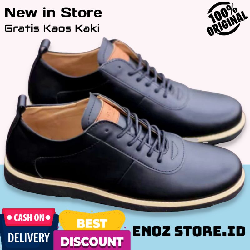 Sepatu Oxford Formal Loafers Tali Pria Kasual Kerja Pantofel Cowo Kulit PU Sintetic Premium Sol Karet Antislip Kerja Trendy Mewah Modern